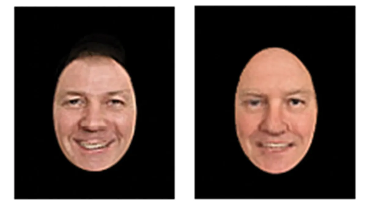 While participants could not distinguish politicians’ affiliation, their perceptions were then used to create ‘perfect’ Labour (left) and Conservative (right) MPs (© Queen Mary, University of London)