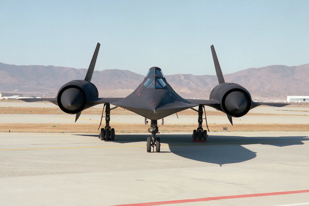 Stealth fighter jet sat on runway