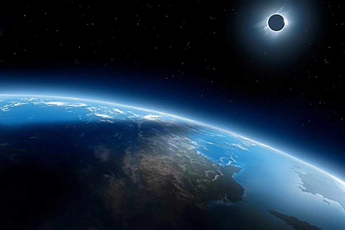An illustration demonstrating tidal friction from the moon on Earth